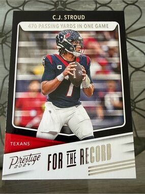CJ Stroud 2024 Panini Houston Texas NFL Football Card